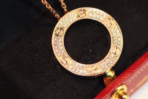 LOVE NECKLACE ADJUSTABLE ROSE GOLD - Image 9