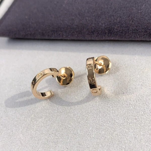 LOVE EARRINGS 2.65MM PINK GOLD - Image 4
