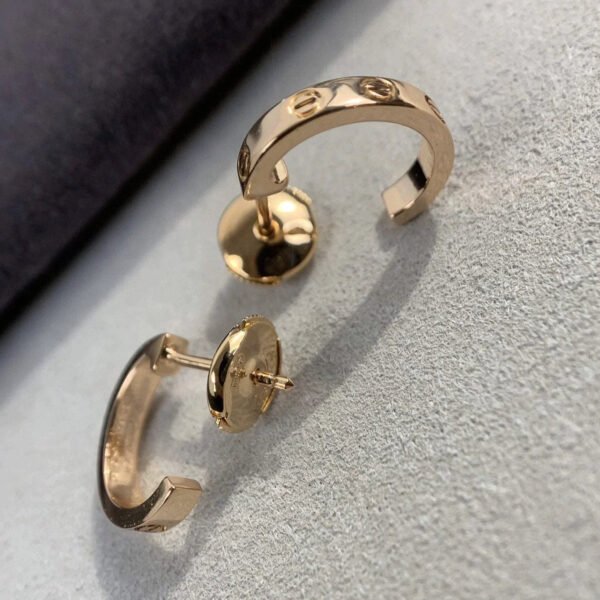 LOVE EARRINGS 2.65MM PINK GOLD - Image 5