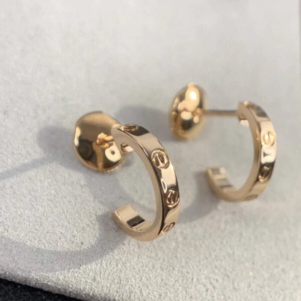 LOVE EARRINGS 2.65MM PINK GOLD - Image 2
