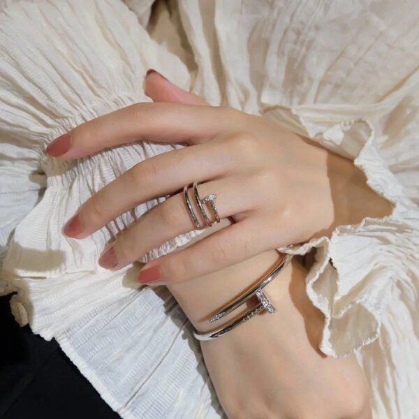 JUSTE RING 1.8MM SILVER DOUBLE ROW - Image 7