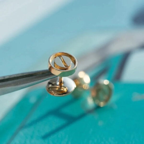 LOVE EARRINGS PINK GOLD 7.2MM - Image 3