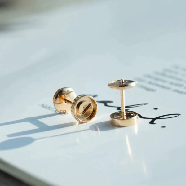 LOVE EARRINGS PINK GOLD 7.2MM - Image 4