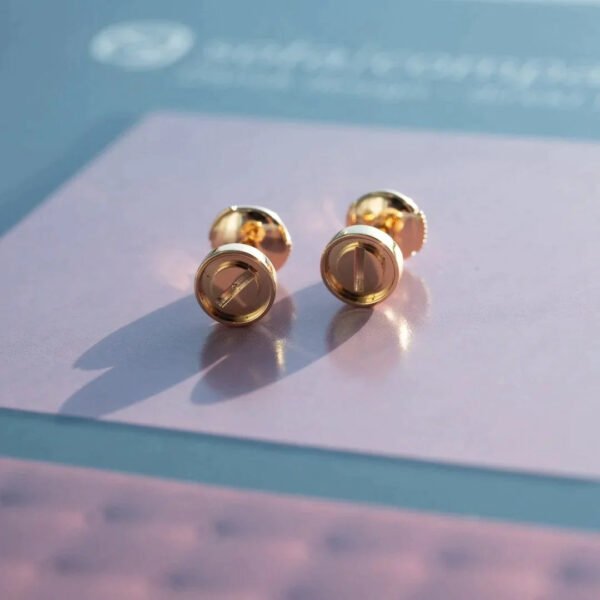 LOVE EARRINGS PINK GOLD 7.2MM - Image 8