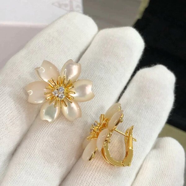 ROSE EARRINGS MOTHER OF PEARL - Image 4