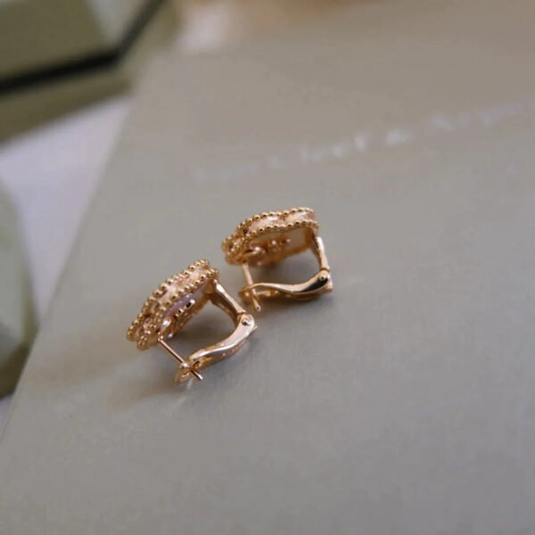 LUCKY PINK GOLD WHITE MOP EARRINGS - Image 9