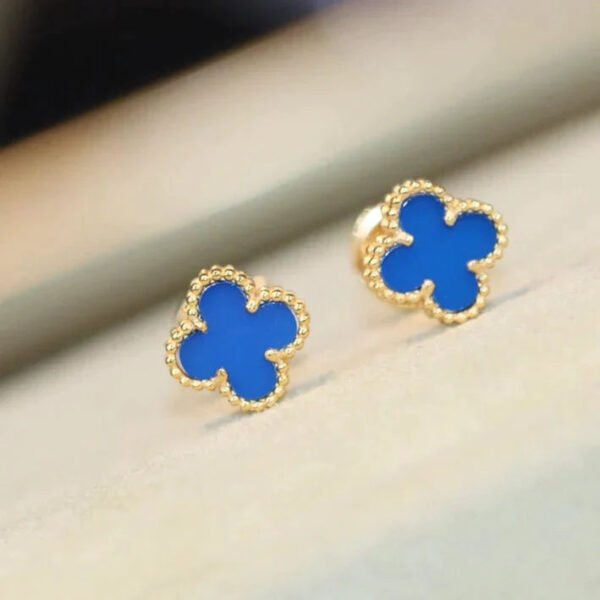 CLOVER MINI TURQUOISE EARRINGS - Image 3