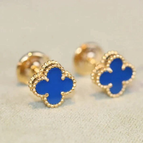 CLOVER MINI TURQUOISE EARRINGS - Image 4
