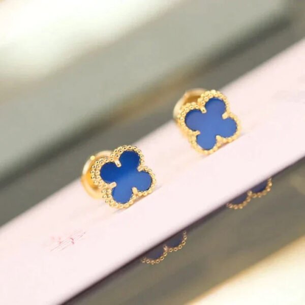CLOVER MINI TURQUOISE EARRINGS - Image 5