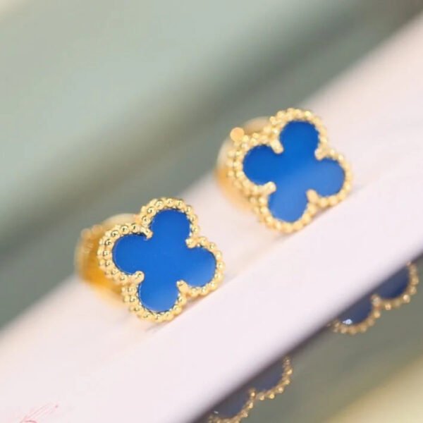 CLOVER MINI TURQUOISE EARRINGS - Image 6