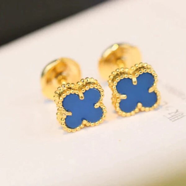 CLOVER MINI TURQUOISE EARRINGS - Image 7