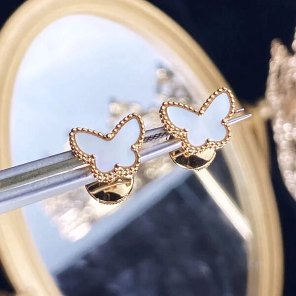 SWEET BUTTERFLY EARSTUDS GOLD MOP - Image 2