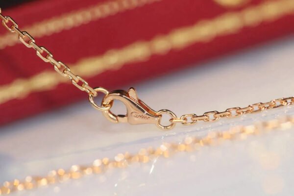 LOVE DOUBLE RING DIAMOND NECKLACE - Image 9