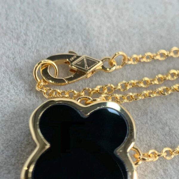 PURE CLOVER PINK GOLD ONYX NECKLACE - Image 9