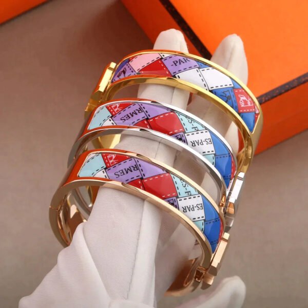 H BRACELET DOTTED BORDER 12MM - Image 3