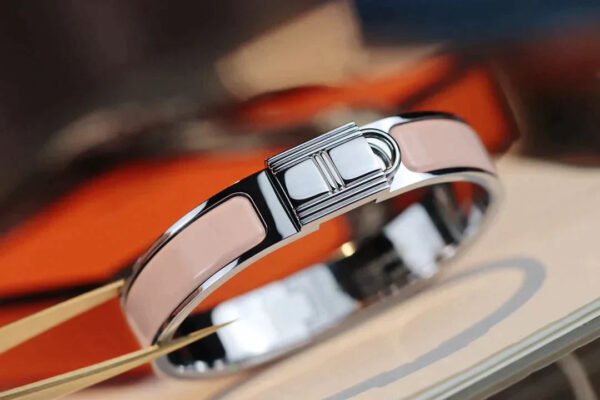 H LOCK PINK GOLD BRACELET 12MM - Image 6