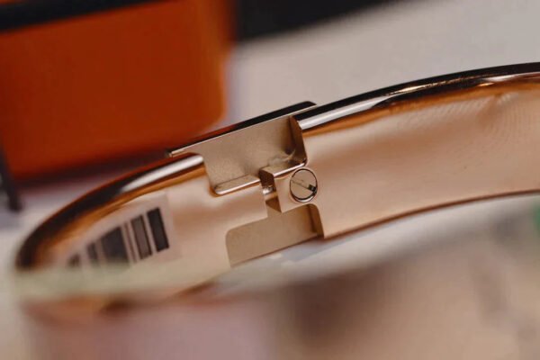 H LOCK PINK GOLD BRACELET 12MM - Image 10