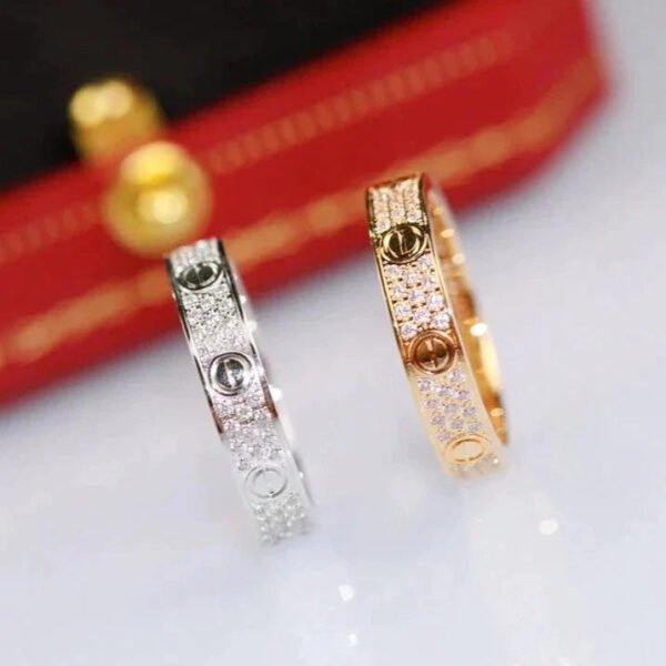 LOVE RING 4MM DIAMOND PAVED - Image 19