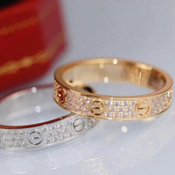 LOVE RING 4MM DIAMOND PAVED - Image 20