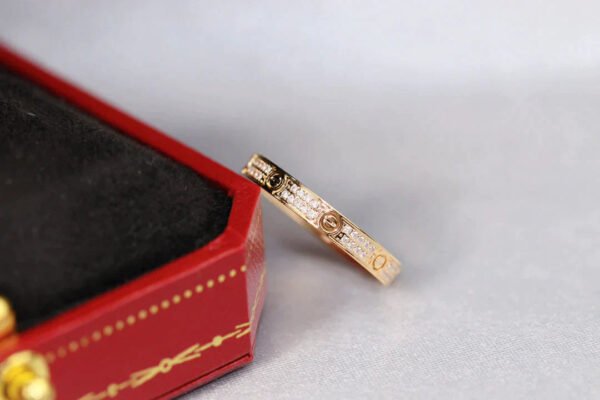 LOVE RING 2.65MM GOLD DIAMOND - Image 4