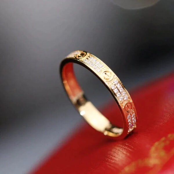 LOVE RING 2.65MM GOLD DIAMOND - Image 3