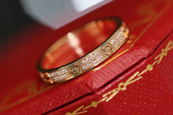 LOVE RING 2.65MM GOLD DIAMOND - Image 9