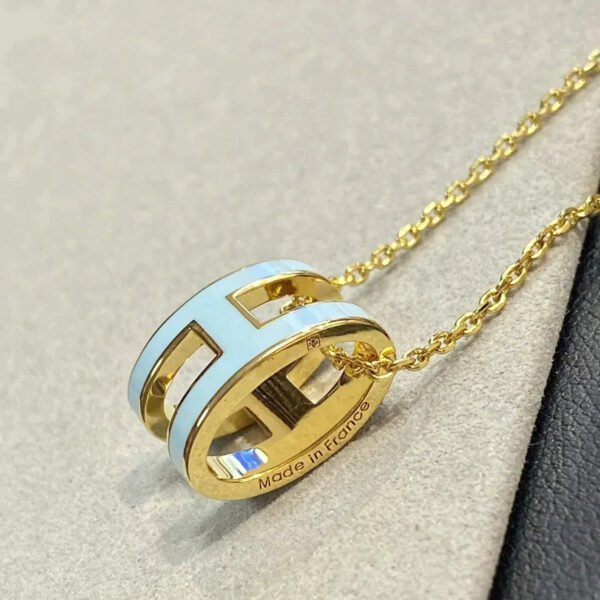 POP H LIGHT BLUE NECKLACE - Image 3