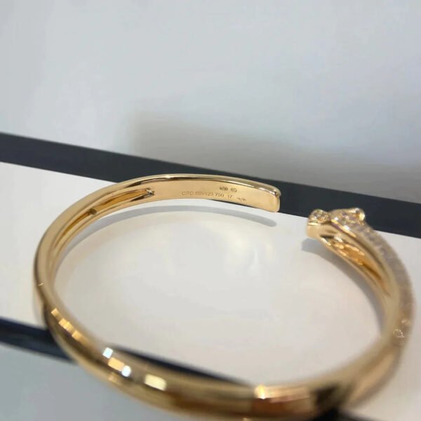 PANTHERE GOLD DIAMOND OPEN BRACELET - Image 8