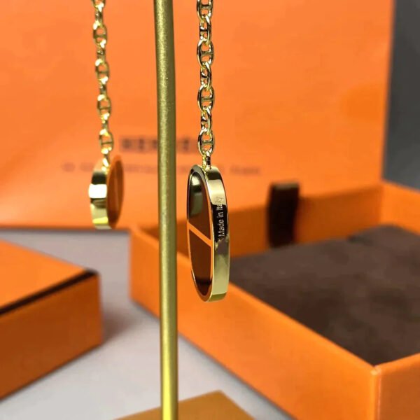 CHAINE VERSO BLACK CERAMIC EARRINGS - Image 4