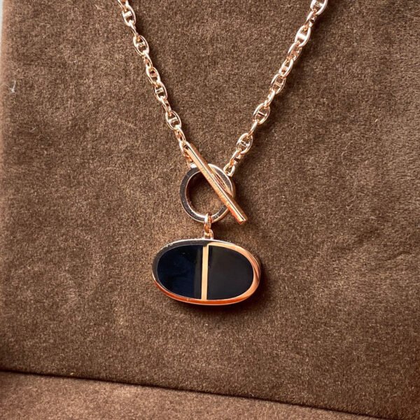 CHAINE VERSO BLACK CERAMIC NECKLACE - Image 2