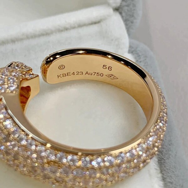 PANTHERE PINK GOLD DIAMOND RING - Image 6