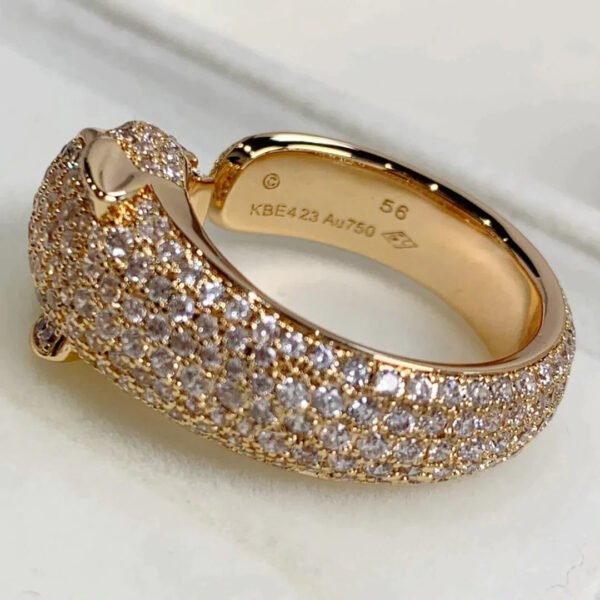 PANTHERE PINK GOLD DIAMOND RING - Image 8