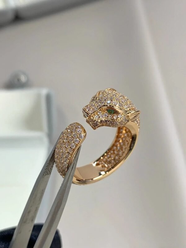 PANTHERE PINK GOLD DIAMOND RING - Image 9