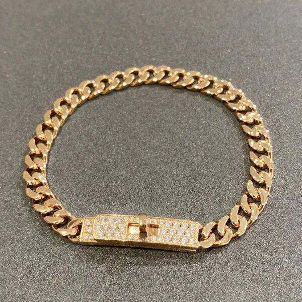 KELLY CHAIN PINK GOLD DIAMONDS BRACELET - Image 2
