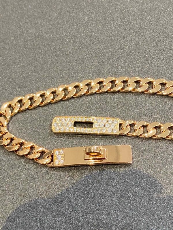 KELLY CHAIN PINK GOLD DIAMONDS BRACELET - Image 5