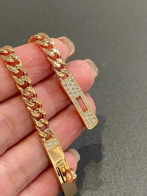 KELLY CHAIN PINK GOLD DIAMONDS BRACELET - Image 8