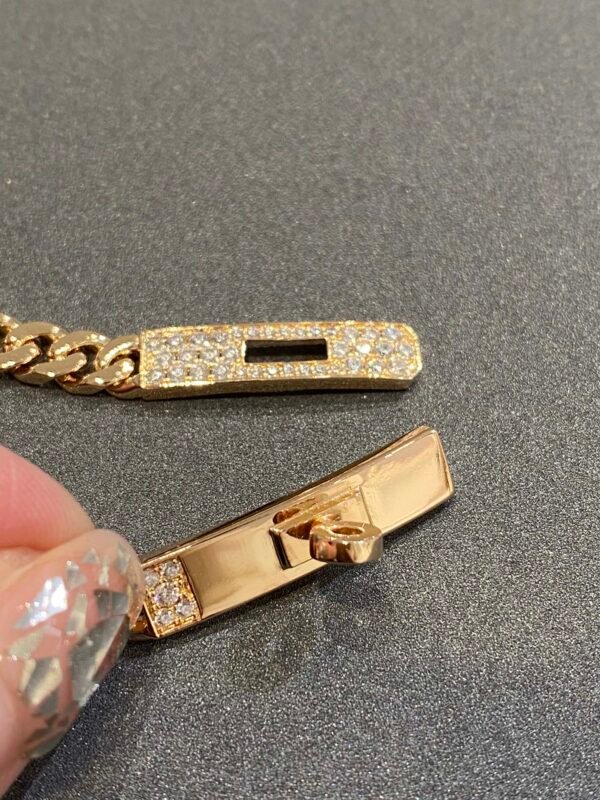 KELLY CHAIN PINK GOLD DIAMONDS BRACELET - Image 9