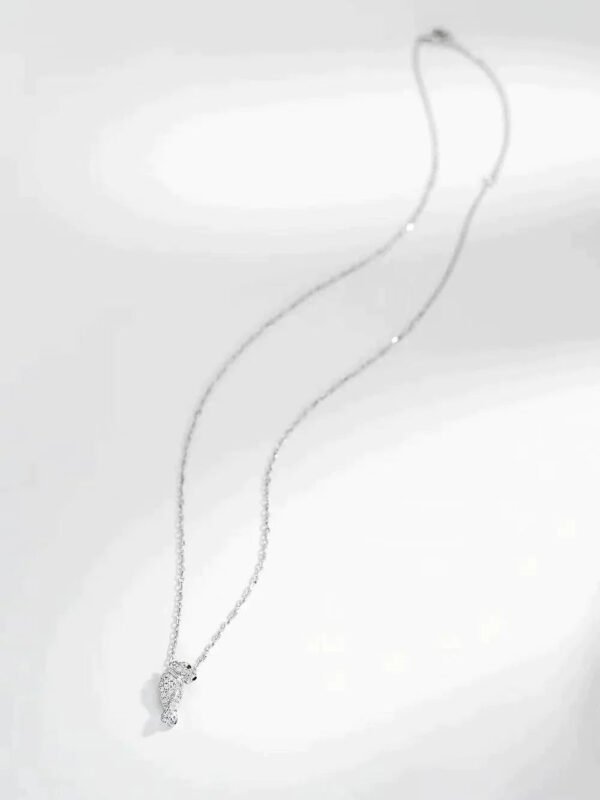 PANTHERE PENDANT SILVER DIAMOND NECKLACE - Image 5