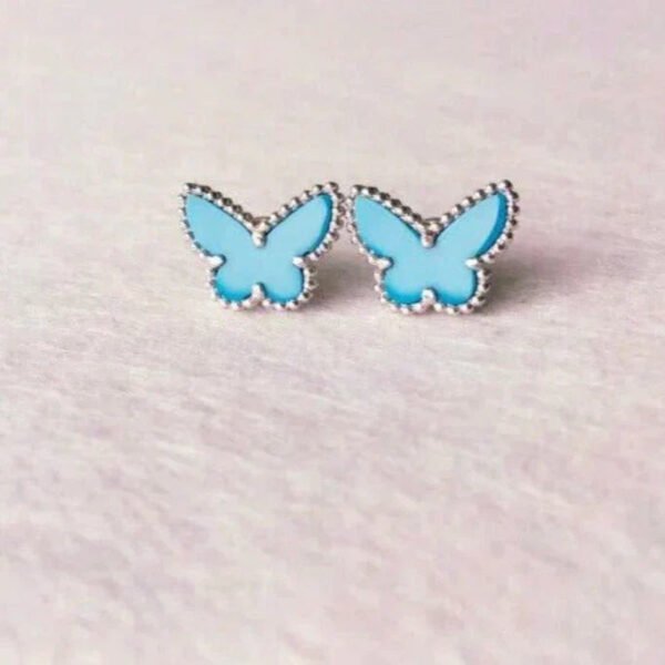 BUTTERFLY TURQUOISE SILVER EARRINGS - Image 3