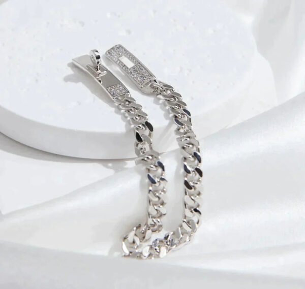 KELLY CHAIN SILVER DIAMOND BRACELET - Image 4