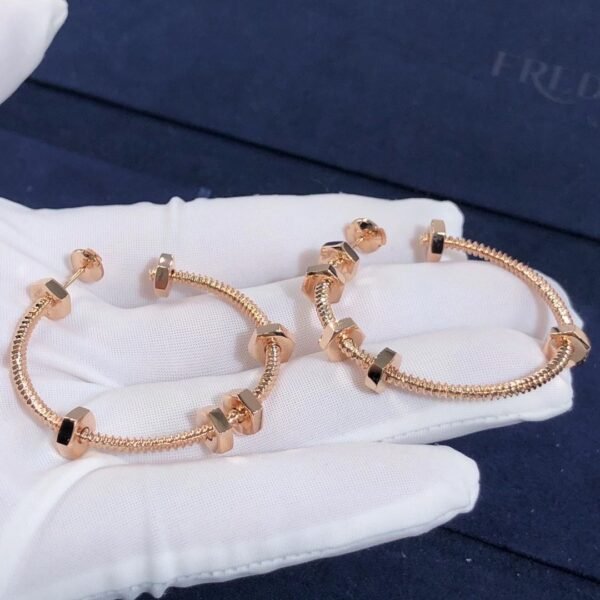 NUTS AND BOLTS PINK GOLD EARRINGS - Image 6
