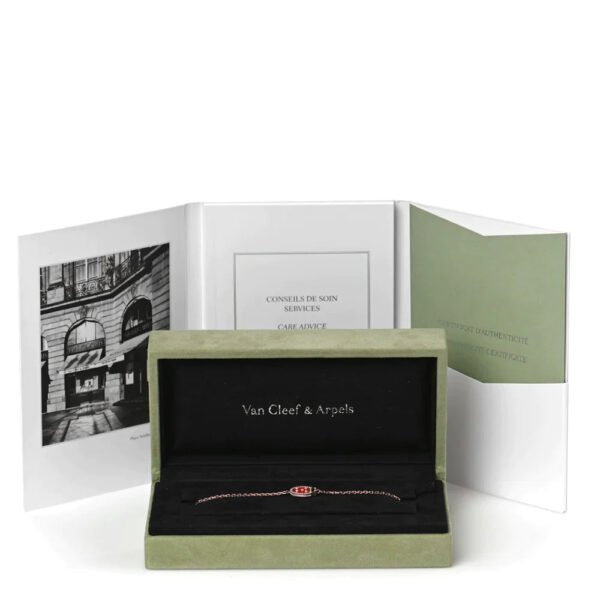 LUCKY SPRING CLOSED WINGS BUG PINK GOLD BRACELET - Image 6