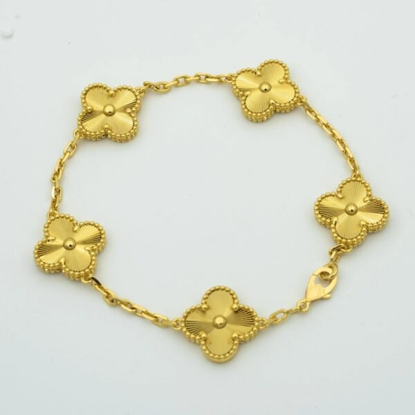 CLOVER GOLD BRACELET 5 MOTIFS - Image 5