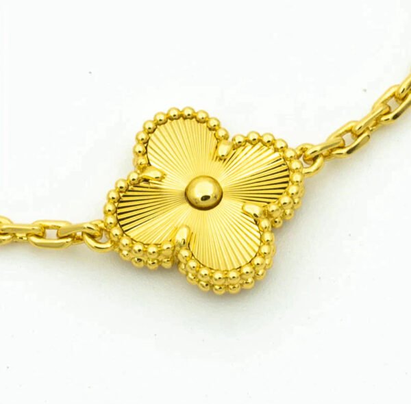 CLOVER BRACELET 5 MOTIFS GOLD DIAMOND - Image 2