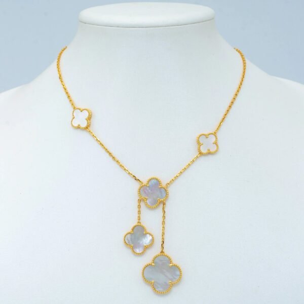 CLOVER PINK MOP NECKLACE 6 MOTIFS - Image 4