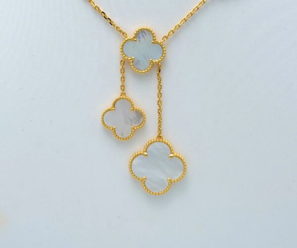 CLOVER PINK MOP NECKLACE 6 MOTIFS - Image 3
