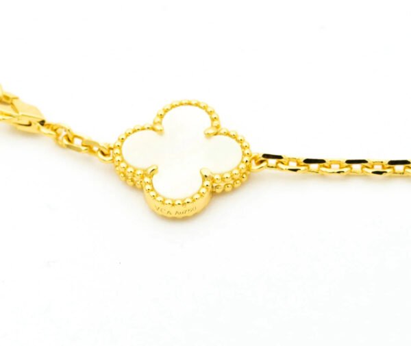 CLOVER BRACELET 5 MOTIFS ONYX MOP - Image 3