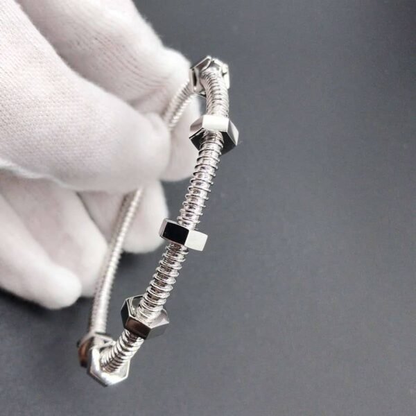 NUTS AND BOLTS SILVER BRACELET - Image 3