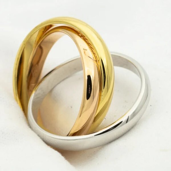 TRINITY RING GOLD PINK GOLD SILVER - Image 3