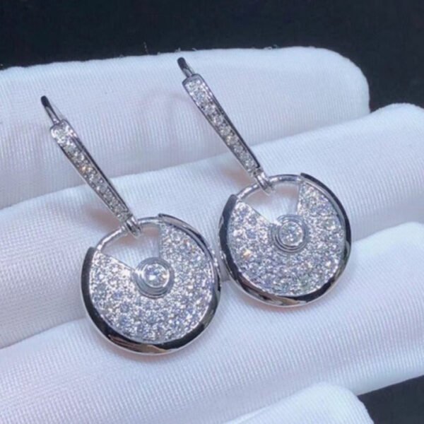 AMULETTE EARRINGS DIAMOND SILVER - Image 4
